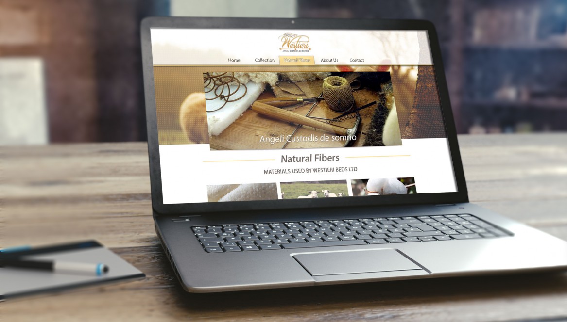 Logo design and custom website for Westieri Beds